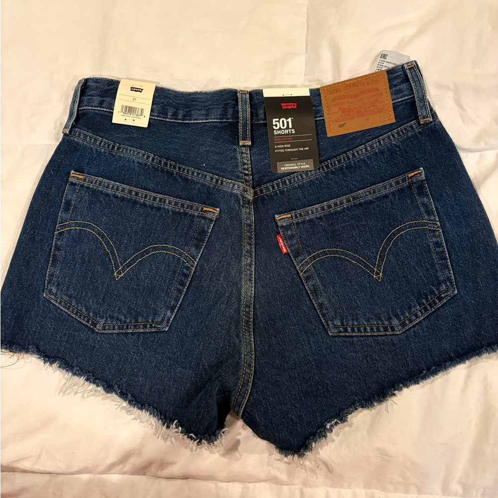 Levi's Women's Dark Blue Jean Shorts